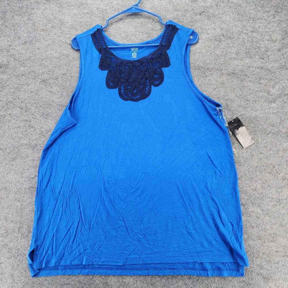 A New Approach Shirt Womens 1X Sleeveless Blue